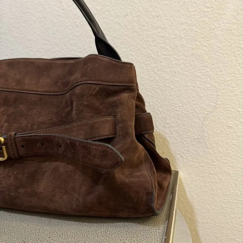 Marc Jacobs Satchel Shoulder bag ‘Dakota’ - Suede Dark Brown - Picture 6 of 16
